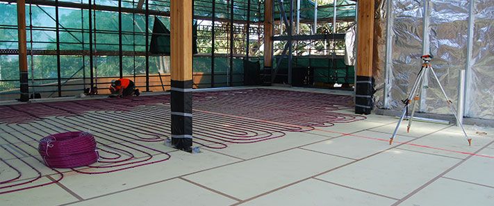 On Ground Slabs With Floor Heating